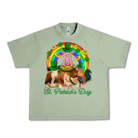 Oil Green St. Patrick's Day Farm Animal Png Urban Heavy Tee - BundleAndBundleShop