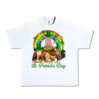 St. Patrick's Day Farm Animal Png Urban Heavy Tee | Teevron