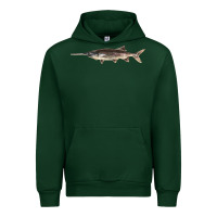 Forest Green Paddlefish Illustrations, Urban Hoodie - LillyAllenDesigns