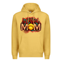 Antique Gold blessed softball mom lightbulb letters Premium Hoodie - OliviaCreatesArt