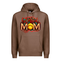 Chestnut blessed softball mom lightbulb letters Premium Hoodie - OliviaCreatesArt