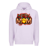 Lilac blessed softball mom lightbulb letters Premium Hoodie - OliviaCreatesArt