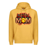 Mustard blessed softball mom lightbulb letters Premium Hoodie - OliviaCreatesArt