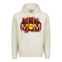 Oatmeal Heather blessed softball mom lightbulb letters Premium Hoodie - OliviaCreatesArt