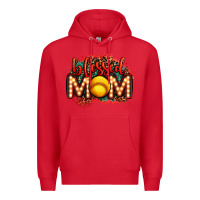 Red blessed softball mom lightbulb letters Premium Hoodie - OliviaCreatesArt