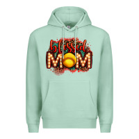 Seafoam blessed softball mom lightbulb letters Premium Hoodie - OliviaCreatesArt
