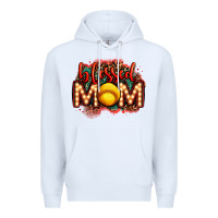 White blessed softball mom lightbulb letters Premium Hoodie - OliviaCreatesArt