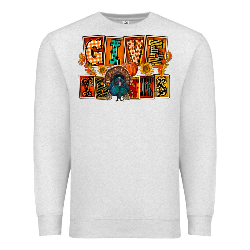 Give Thanks Thanksgiving Premium Sweatshirt by FaDigitalArtStudio | Teevron