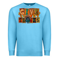 Ocean Blue Give Thanks Thanksgiving Premium Sweatshirt - FaDigitalArtStudio