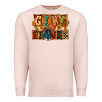 Pale Pink Give Thanks Thanksgiving Premium Sweatshirt - FaDigitalArtStudio