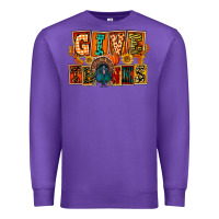Purple Give Thanks Thanksgiving Premium Sweatshirt - FaDigitalArtStudio