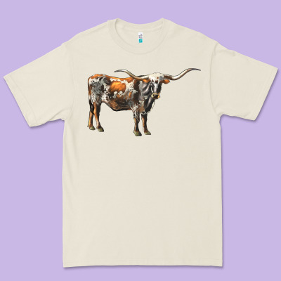 Texas Longhorn Cow Premium Tee Designed By Lillyallendesigns