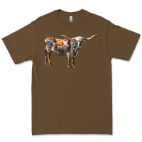 Cacao Texas Longhorn Cow Premium Tee - LillyAllenDesigns
