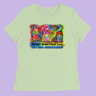 Accept Understand Love Autism Awareness Western Background Ladies Tee Designed By Barkaloodesign
