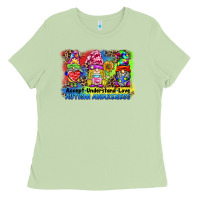 Matcha accept understand love autism awareness western background Ladies Tee - BarkalooDesign