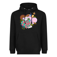 Black Easter Day Western Easter hearts Heavyweight Hoodie - OliviaCreatesArt