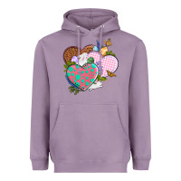 Lavender Easter Day Western Easter hearts Heavyweight Hoodie - OliviaCreatesArt