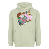 Matcha Easter Day Western Easter hearts Heavyweight Hoodie - OliviaCreatesArt