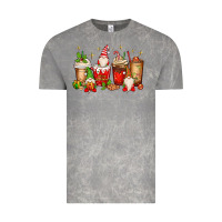 Cloud Rock Christmas gnomes coffee cups Vintage Tee - MaliasSmallBusiness
