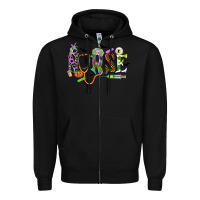 Black halloween nurse Zipper Hoodie - CowGirlArtShop