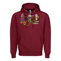 Burgundy halloween nurse Zipper Hoodie - CowGirlArtShop