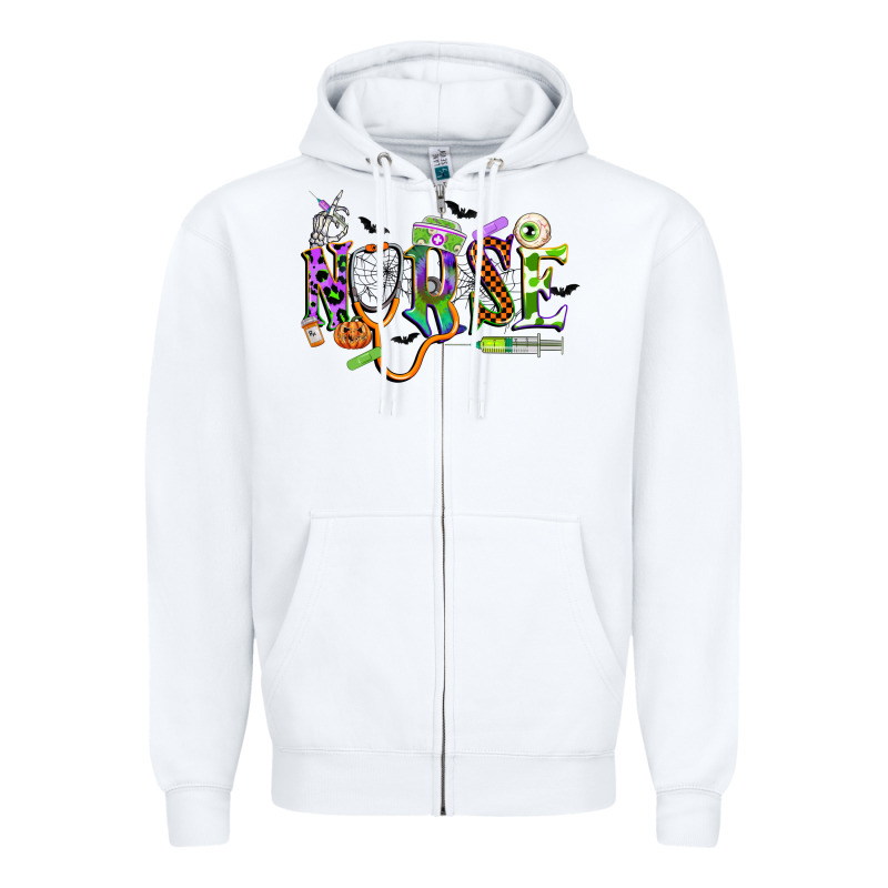 Halloween Nurse Zipper Hoodie by CowGirlArtShop | Teevron
