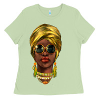 Matcha african woman Ladies Tee - NancyCooperArtShop
