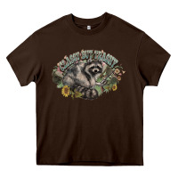 Chocolate Brown classy but trashy racoon Heavy Core Tee - NancyCooperArtShop