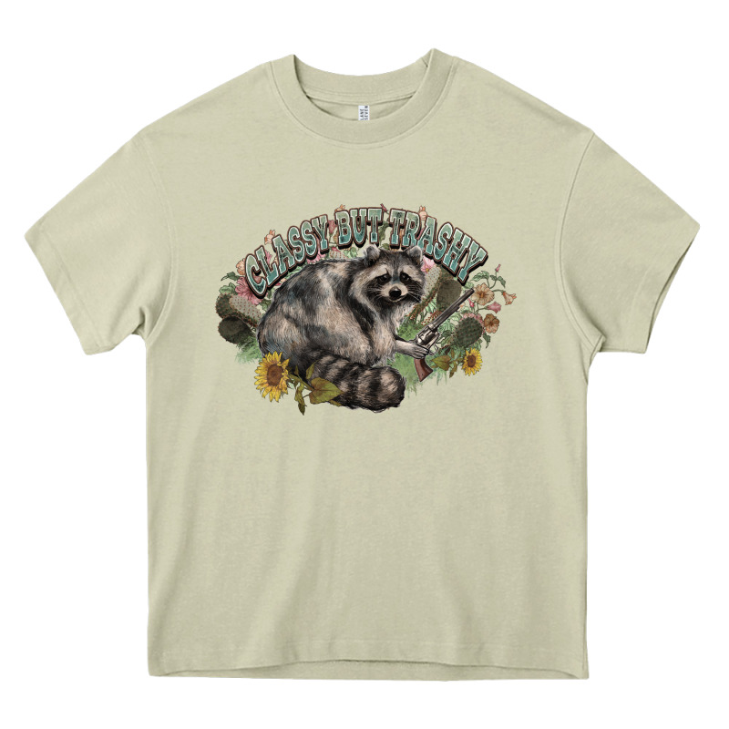 Classy But Trashy Racoon Heavy Core Tee by NancyCooperArtShop | Teevron