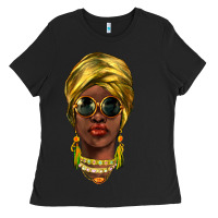 Black african woman Ladies Tee - NancyCooperArtShop