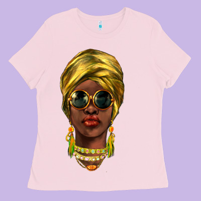 African Woman Ladies Tee Designed By Nancycooperartshop