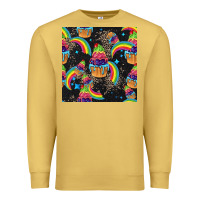 Antique Gold pride cupcake seamless pattern Premium Sweatshirt - FaDigitalArtStudio