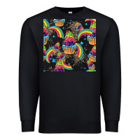 Black pride cupcake seamless pattern Premium Sweatshirt - FaDigitalArtStudio