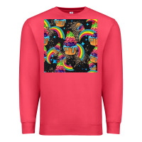 Cardinal pride cupcake seamless pattern Premium Sweatshirt - FaDigitalArtStudio