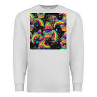 Dove Grey pride cupcake seamless pattern Premium Sweatshirt - FaDigitalArtStudio