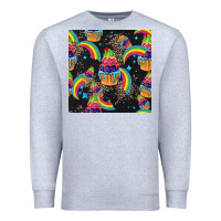 Heather Grey pride cupcake seamless pattern Premium Sweatshirt - FaDigitalArtStudio