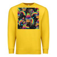 Lemon pride cupcake seamless pattern Premium Sweatshirt - FaDigitalArtStudio