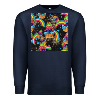 Navy pride cupcake seamless pattern Premium Sweatshirt - FaDigitalArtStudio