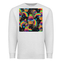 Oatmeal Heather pride cupcake seamless pattern Premium Sweatshirt - FaDigitalArtStudio