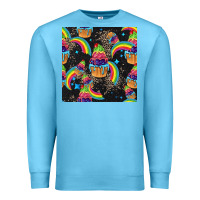 Ocean Blue pride cupcake seamless pattern Premium Sweatshirt - FaDigitalArtStudio