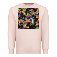 Pale Pink pride cupcake seamless pattern Premium Sweatshirt - FaDigitalArtStudio