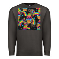 Smoke pride cupcake seamless pattern Premium Sweatshirt - FaDigitalArtStudio