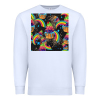 White pride cupcake seamless pattern Premium Sweatshirt - FaDigitalArtStudio