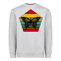 Heather Grey butterfly Heavyweight Sweatshirt - Bettercallsaul