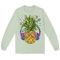 Matcha pineapple with headphone Long Sleeve Tee - BarkalooDesign