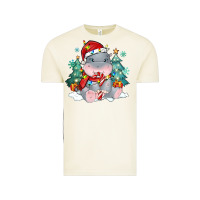Vintage Arctic cute christmas hippopotamus Vintage Tee - MaliasSmallBusiness