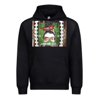 Black American Football Mom life Urban Hoodie - CowhideDigitalArt