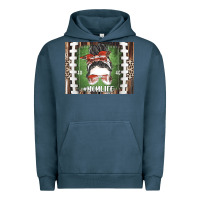 Pigment Midnight Navy American Football Mom life Urban Hoodie - CowhideDigitalArt