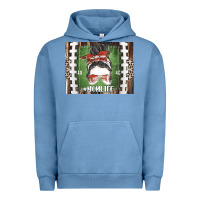 Pigment Pebble Blue American Football Mom life Urban Hoodie - CowhideDigitalArt