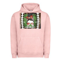 Pigment Salmon American Football Mom life Urban Hoodie - CowhideDigitalArt